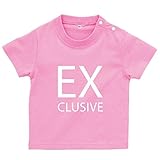 EXCLUSIVE Tシャツ giftee house edm 出産祝い 英語　初めての英語シリーズ ベビーサイズ BABY　70cm-90cm (70, ピンク)
