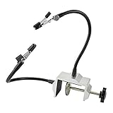 溶接修理 可動式 フレキシブルアーム はんだ付けステーション 2ｘワニ口クリップ付き 作業台 卓上クランプ