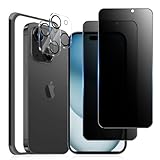 【覗き見防止】 iphone15Plus ガラスフィルム のぞき見防止［2枚］iPhone15Plus カメラフィルム［2枚］iphone15Plus のぞき見防止フィルム iphone15Plus 保護フィルム iphone15プラス フィルム 覗き見 アイフォン15Plus強化ガラス 液晶保護フィルム 横から見えない 【6.7インチ/ガイド枠付き】