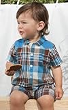 Rabbitmoon ラビットムーン チェックシャツカバーオール [並行輸入品] 18M [Baby Product]
