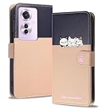 Reddylin 対応 OPPO Reno 11A ケース 手帳型 OPPO Reno11A ケース OPPO Reno11 A ケース かわいい猫 OPPO Reno11A スマホケース 手帳型 全面保護 カード収納 オッポ リノ11 A ケース スタンド機能 OPPO Reno 11A カバー 6.4インチ OPPO Reno 11A 手帳型ケース手触りが良い -ブルー