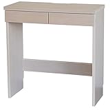 ライフスタイリングショップ 薄型木製デスク 幅70×奥行31.5cm 天然木 タモ材 オフホワイト LS-521OWH