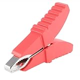 uxcell ワニ口クリップ　レッド　コーティング　絶縁　バタフライスタイル　クランプ　10A