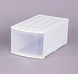 収納チェスト 中身が見える 衣類収納 チェスト ホワイト/クリア 3点セット