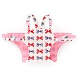 どこでもサポート赤ちゃん安心チェアベルト　ポルカドットとストライプのフレンチリボン（スケアー地・アイボリー）　B2604300　日本製