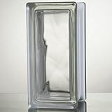 ガラスブロック (厚み80mmクリア色雲ハーフ)gb2680h
