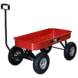 ミナトワークス キャリートラック (レッド/最大荷重80kg/大型タイヤ) MTC-80-RD