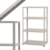 DK-474 幅70×奥行40×高さ120cm 4段 ホワイトグレー 40㎏/段