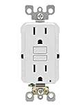 Leviton GFNT1-W Self-test SmartlockPro Slim GFCI Non-Tamper-Resistant Receptacle with LED Indicator,