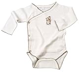 Valentin et Marguerite - Organic Bamboo viscose Body suit Kimono style long sleeved (6m) by Valentin