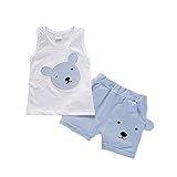 Là vestmon　ベビー服 ベスト＋半パンツ2点セット キッズ 子供服　袖なしトップス 綿ベスト 綿パンツ　通気性いい 発汗性いい 通学校 可愛いベビー服 通園　出産ギフト 誕生日祝い