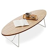 【 ヴィンテージシリーズ 】 センターテーブル テーブル 楕円 木製 タモ材 ナチュラル×ホワイト