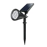 MEIKEE LED ソーラー充電式ライト ソーラースポットライト ソーラーウォールライト アウトドアライト ガーデンライト 屋外 防水仕様IP65 夜間自動点灯