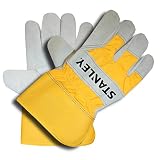 Stanley S73111 Select Shoulder Leather Palm Glove with Yellow Canvas Back by Stanley