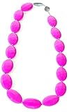 Itzy Ritzy Teething Happens Silicone Jewelry Baby Teething Necklace Pebble, Pink [並行輸入品]
