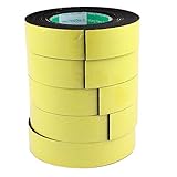 uxcell スポンジテープ スポンジ ブラック イエロー ノイズ絶縁 自動車ドア 片面スポンジテープ 5個入り