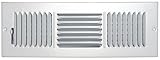speedi-grille sg-414 cw3 4-inch by 14インチホワイト天井/側壁Vent Register With 3 Wayたわみ