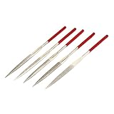 5ミリメートルX 180ミリメートルゴムはダイヤモンドコーティングされたハーフラウンドファイル5個をハンドル