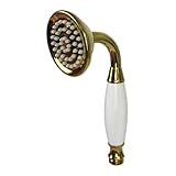 シャワーヘッド アンティーク風 取手陶器 ゴールド(金) [幅6.5×奥行9.5×高さ21cm] INK-9999068H