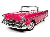 Auto World 1957 シボレーベル エアコンバーチブル(ピンク) 1:18スケール ダイカスト