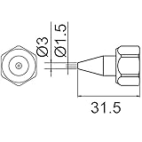 白光:ニューメルター用ノズル 1.5MM 801-N-1.5 000056320002