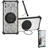 対応 Sony Xperia Xz So-01j Sov34 ケース Phone Case [1枚 9H+硬度強化 ガラスフィルム][360°回転式スタンド、マグネット式]CX-21-HEI