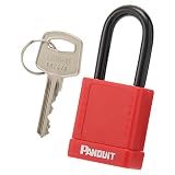 パンドウイット ロックアウト用非電導性パドロック 赤 PSL-8