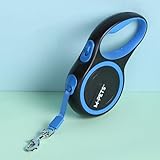 犬リード 伸縮リード 巻き取り式ドッグリード 小型犬 中型犬 大型犬 自動巻き 散歩用 お出かけ 巻き取り式 ロング 片手で簡単操作ブルー 8m