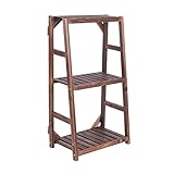 LXLA- シンプルな現代フラワーポットスタンド3,4層木製プランターラダー多層フロアスタンドプラントラック屋内居間ディスプレイシェルフ (サイズ さいず : 55×33×99cm)