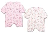 春秋物 【BearBox】 ベアボックス 綿100% スムス綿 小花柄 ちびオール フィットオール カバーオール ロンパース 60cm ピンク
