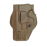[LayLax][グロック 用 CQCホルスター][左用][タン]GLOCK G17 G18 G19 ポリマー製 ワンタッチ着脱 角度調整