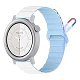 [CeiBand] バンド CMF by Nothing Watch 3 Pro/CMF by Nothing Watch Pro 2 対応 交換バンド マグネット式 替えベルト スポーツストラップ シリコン製 磁気付き 柔らかい cmf by nothing watch pro 3/pro 2 用 (ホワイト+ブルー)