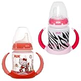 NUK 2 Count Pretty In Pink Leaner Cup, 5 oz, Hello Kitty/Zebra by NUK