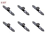 starworld- 6セットCast Ironアンティークスタイルバーンハンドル引き出しプルShedドアハンドルバックプレート6.25インチブラウン仕上げ
