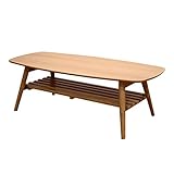 快適ホームズ センターテーブル ノチェロ 幅110cm 棚付き ナチュラル 折りたたみ 11756