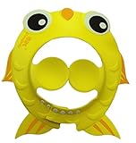 EOZY 赤ちゃん用 シャンプーハット シャワーキャップ かわいい アニマル ベビー 耳のシールド付き キッズ洗髪 防水 サイズ調整可能 幼児用品 イエロー