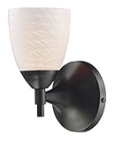 Elk 10150/1DR-WS Celina 1-Light Sconce In Dark Rust with White Swirl Glass [並行輸入品]