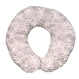 Blankets and Beyond Rosette Baby Travel Pillow Grey by Blankets and Beyond