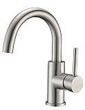 Creaモダンバスルーム蛇口、つや消しニッケルホットとコールドCloakroomバスルーム洗面台洗面所シンクミキサータップ蛇口ステンレススチール
