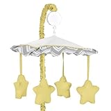 Yellow and Gray Chevron Zig Zag Musical Baby Crib Mobile by Sweet Jojo Designs by Sweet Jojo Designs