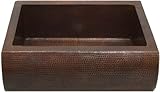 fha33rfインチHammermarc銅Kitchen Sink Roundedフロントファームハウス