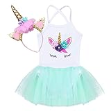 （イーエフイー）EFE ベビーロンパース スカート付き バースデー コスチューム チュチュロンパースドレス ベビー キッズ 子供服 ベビー服 ヘッドバンド ライトグリーン 80