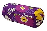 ルカコ 抱っこひも（エルゴ・コランなど）収納カバー　北欧風アートな花柄イエロー×ホワイト　背景紫　生地しっかりめ　裏生地からし色　「ルカコ」 0443-11