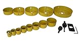 【DWT】 (精品) 木工 用 ホールソー 13 穴 サイズ ホルソー セット 18pcs ケース 入り A229