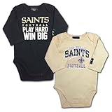 NFL新しいOrleans Saints Boy 's長袖ボディスーツ ブラック