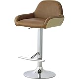 (2脚セット）東谷 カウンターチェア（ハイチェア） スチール/ソフトレザー 回転式 昇降機能付き RKC-265BR ブラウン dS-1672977