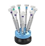 Hanchen CP-85 眼鏡工具セット ツールキット ねじ回し9本組み ボルトドライバー スクリュードライバー メガネ加工修理工具 光学レンズハンド 多機能 眼鏡屋用