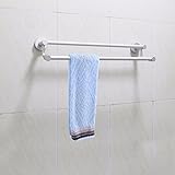 50cmスペースアルミダブルタオルバーホルダー壁掛けバスルームアクセサリーシェルフラック