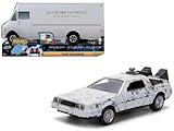 JADA TOYS 1/32 バックトゥザフューチャー 40周年 デロリアン タイムマシン トラック型パッケージ Hollywood Rides [並行輸入品]