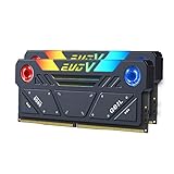 GeIL EVO V DDR5 6400Mhz (32GB) 16GB*2 枚 デスクトップ PC 用 ゲーミング メモリ ,ワーキング圧1.35V , Intel プラットフォーム, 高階高速コンピュータメモリ, ハードコアイマーシブゲーミング／マルチメディアコンテンツ作成／高階高速ライブストリーミング ( グレー)